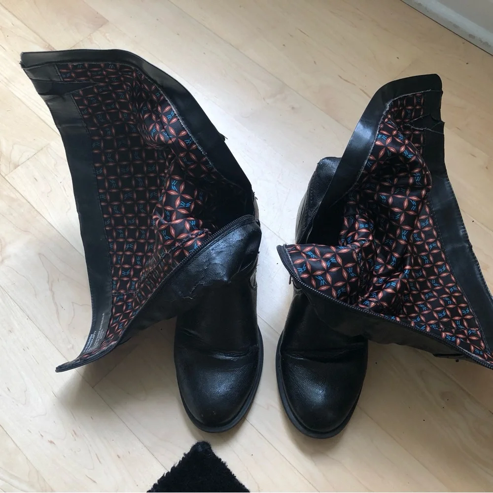 Others Follow Black Over-the-Knee Buckle Riding Boots